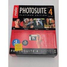 Roxio PhotoSuite 4 Platinum Edition PC Software Windows XP 2000 98 With Key picture