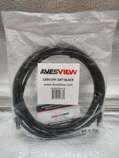 AvesView Cat6 UTP RJ-45 Ethernet Patch Cable 10 ft Black AV-C6UTPBLK-10 picture