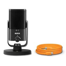 Rode NT-USB Mini Mic + SC17-Orange USB-C to USB-C Cable (5') for Podcasting picture