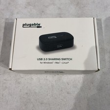 Plugable USB 2.0 Switch for One-Button USB Sharing Between Two Computers picture