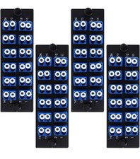 4PCS Fiber Adapter Panel 12*LC UPC Duplex SM for LGX 24 Port OS2 Plates picture