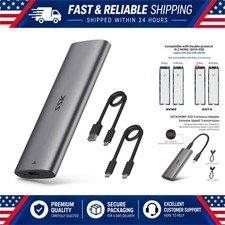 SSK NVMe SATA SSD Enclosure M.2 to USB C 3.2 Gen 2 10Gbps Tool-Free Adapter picture