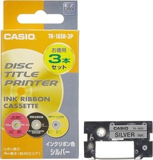 CASIO Disc Title Printer Ribbon Cartridge Green 3-Pack TR-18GN-3P Genuine picture