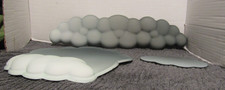 GEKUCAP Cloud Keyboard Wrist Rest Set 3pc Ergonomic Memory Foam Pain Relief New picture
