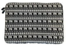 KAMOR Laptop Sleeve Case African Indian Elephant Giraffe Design Zipper 16x12” picture