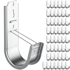 2 Inch JHook Wall Mount Storage Hanger With Retainer Clip Galvanized 50 PCS picture