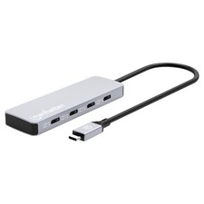 Manhattan 4-Port 10G USB-C Hub: SuperSpeed+ Connectivity for Space Gray picture