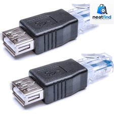 Ethernet to USB Adapter RJ45 2-Pack | Versatile LAN Converter for ADSL and Su... picture