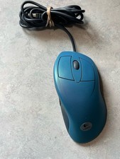 VTG Logitech iFeel MouseMan Wheel Mouse M-UN53b 830445-0000 BLUE Retro PC TESTED picture
