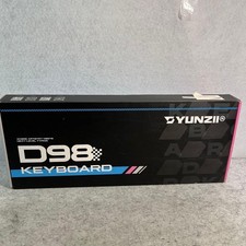 YUNZII Gaming Keyboard D98 Wired JP Layout White Green Blue Tested picture