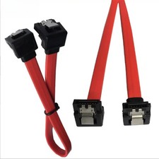 Red Flat SATA7P Female-Female 90° Angle 6Gbps SSD HDD Internal Hard Disk Cable picture