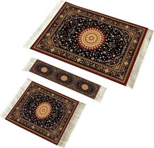 Rug Style Mouse Pad, Carpet Coaster And Bookmark w/FREE Round Fringed Mouse Pad picture
