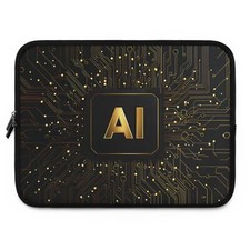 AvalgArt – AI Gold Circuit Laptop Sleeve – 15
