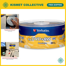 Rewritable DVD+RW 4.7GB 4X Discs - 30 Pack Spindle, Ideal for Data Storage & Bac picture