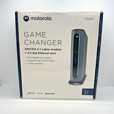 Motorola MB8611 DOCSIS 3.1 Cable Modem 2.5Gbps Multi-Gig w/ Power Box picture