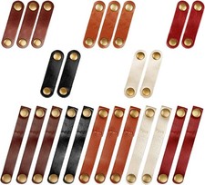24 Pcs Leather Cable Straps Viaky Multi Color Handmade Leather Cord Organizer Po picture