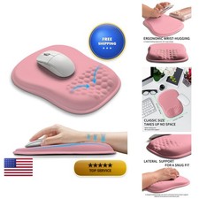 Hokafenle Ergonomic Wrist-Hugging Mouse Pad Classic 10.2x8.3 in Pink picture