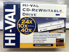 Hi-Val CD-Rewriteable Drive Internal 24X 10X 40X  CD-R CD-RW  New Factory Sealed picture