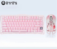 GravaStar Mercury Rose Pink K1 75 Wireless Keyboard+M1 Wireless Mouse gitf picture
