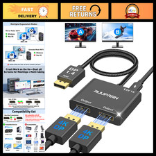 4K 60Hz DisplayPort to Dual DisplayPort Splitter Adapter for Dual Monitors picture