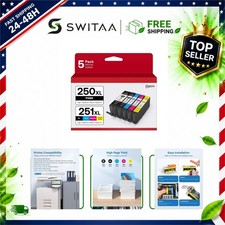 5 Pack Compatible Canon PGI-250XL CLI-251XL Ink Cartridges for PIXMA MX922 picture