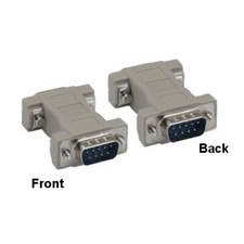 [x10] DB9 Male to DB9 Male Null Modem Adapter RS-232 Shielded Molded Crossover picture