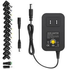 Arkare 30W Universal AC to DC Power Adapter Adjustable 3-12V 30W, Black picture