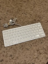 Apple Wired Keyboard A1242 Slim Aluminum USB W/ Dongle Adapter picture