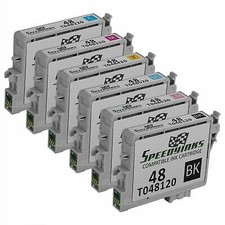 6pk T048 Reman BLK/COLOR Ink Cartridge for Epson T0481 picture