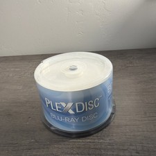 50 PlexDisc 6X Blank BD-R Blu-Ray 25GB White Inkjet Hub Printable Disc 633-214 picture