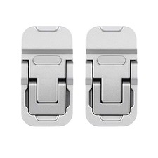 2 Pcs White Portable Keyboard Riser, Dual Tilt Angle Adjustment Foldable Laptop picture