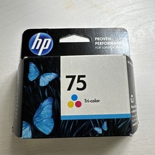 HP 75 Tri Color Ink Cartridge CB337WN140 Genuine NEW In Box 2012+ picture