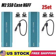 M2 SSD Case NGFF Enclosure M.2 to USB Type C 3.2 SATA Hard Drive Adapter 2Set picture