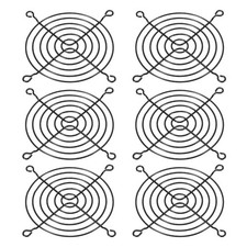 90mm Fan Finger Grill, 6 Pack Metal Grill Protector for 90mm, Black picture