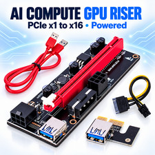 Powered PCIe x1 to x16 GPU Riser for AI Compute Multi-GPU Workstation picture