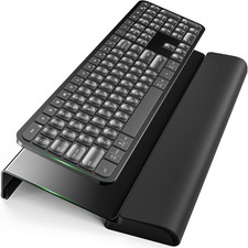 Acrylic Compact Keyboard Stand with Wrist Rest 3 Level Height Black picture