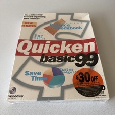 1999 Sealed Quicken Basic 99 CD for Windows 95/98 or NT - BRAND NEW SEALED picture