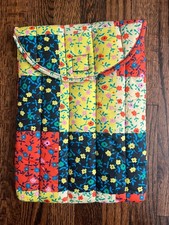BAGGU Floral Patchwork Puffy Laptop Sleeve 13-14 inches HTF Used picture