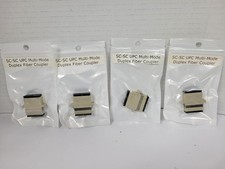 Lot of 4 SC to SC UPC Multi-mode Duplex Fiber Optic Adapter picture
