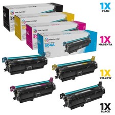 LD Replacement for HP 504X / 504A Toner Cartridges Black, Cyan, Magenta & Yellow picture