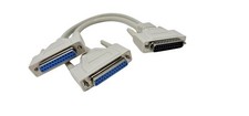 1 Foot DB25 Male to Two DB25 Female Serial Splitter Cable picture