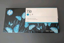 FEB 2028 HP 730 Cyan 300ml DesignJet Ink Cartridge P2V68A New Genuine Sealed picture