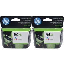 2psc HP 64XL Color Ink Cartridges New Genuine 64XL Color picture