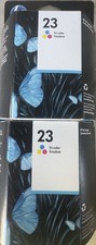 2 HP 23 Tri-Color Genuine Printer Ink Cartridge C1823D New Sealed Expired picture