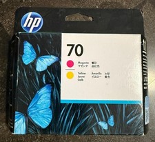 OEM Genuine HP 70 Magenta & Yellow C9406A DUAL PRINTHEAD, Exp. 2021, SEALED picture