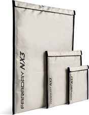 3 Pack Mega Kit NX3 Triple-Layer Cyber Fabric Faraday Bags - Fast, Easy...  picture