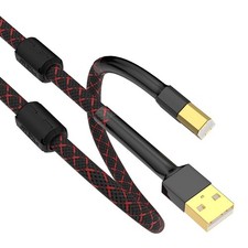 Tertullus HiFi USB 2.0 Cable A to B Digital Audio Audiophile 4.92 ft, Black picture