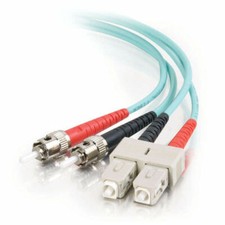 3m SC-ST Duplex 50/125 OM3 Multimode 10GB Fiber Patch Cable OFNR Aqua 10FT picture