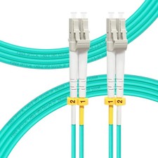 4 Pack LC to LC Multimode Duplex Fiber Patch Cable OM3 3M  10ft long , 10GB   ⚡ picture