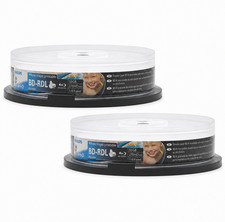 PHILIPS BD-R DL 50GB 6X White Inkjet Printable Dual Layer Blu-ray Disc 20 Pack picture